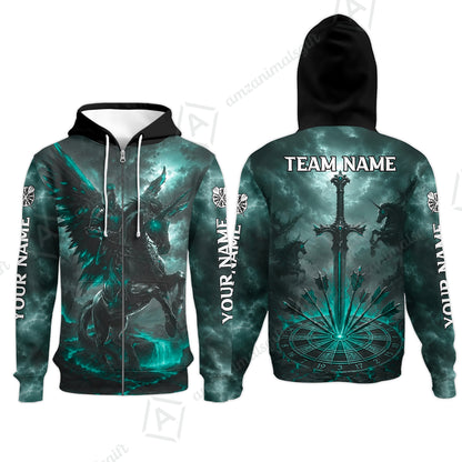 Zip Hoodie||Turquoise
