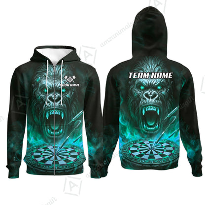Zip Hoodie||Turquoise