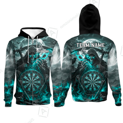 Zip Hoodie||Turquoise