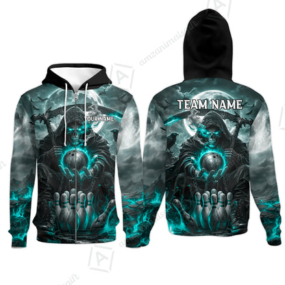 Zip Hoodie||Turquoise