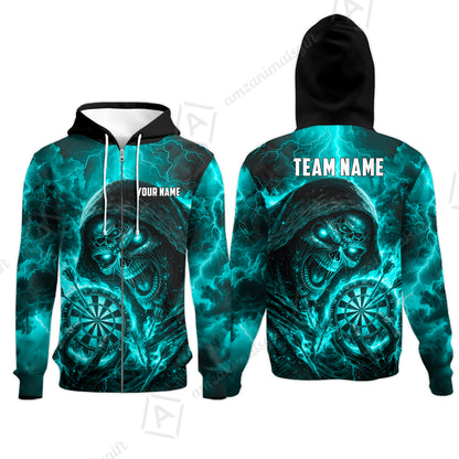 Zip Hoodie||Turquoise