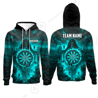 Zip Hoodie||Turquoise