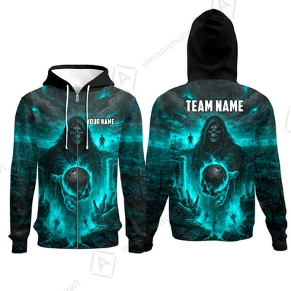 Zip Hoodie||Turquoise
