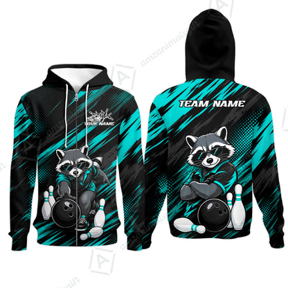 Zip Hoodie||Turquoise