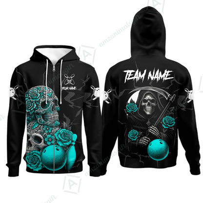 Zip Hoodie||Turquoise