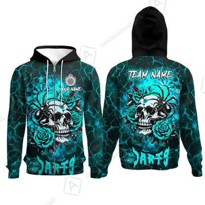 Zip Hoodie||Turquoise
