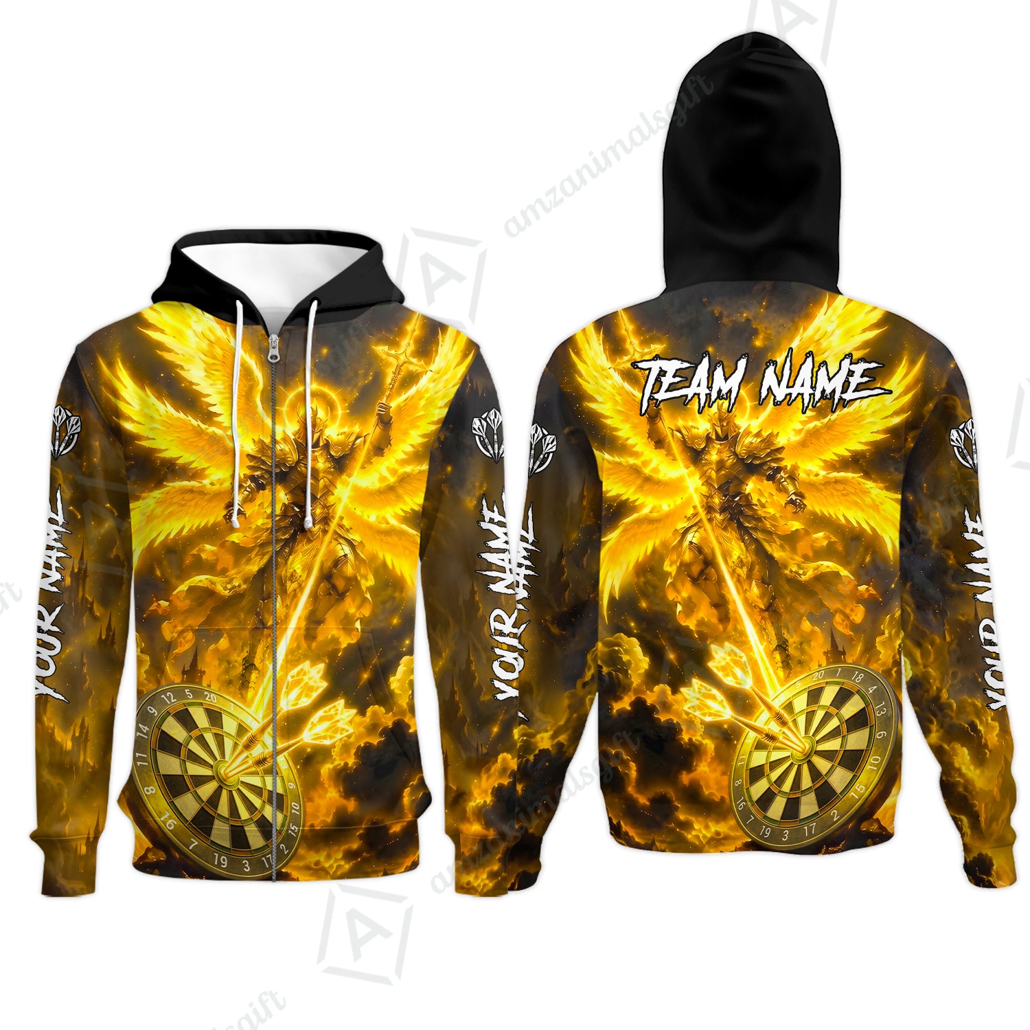 Zip Hoodie||Yellow