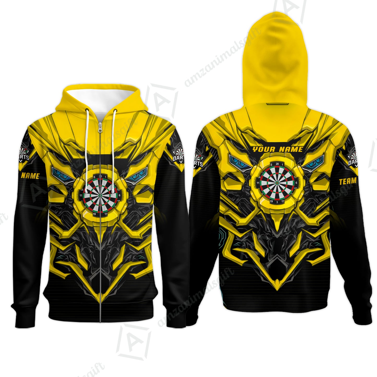 Zip Hoodie||Yellow