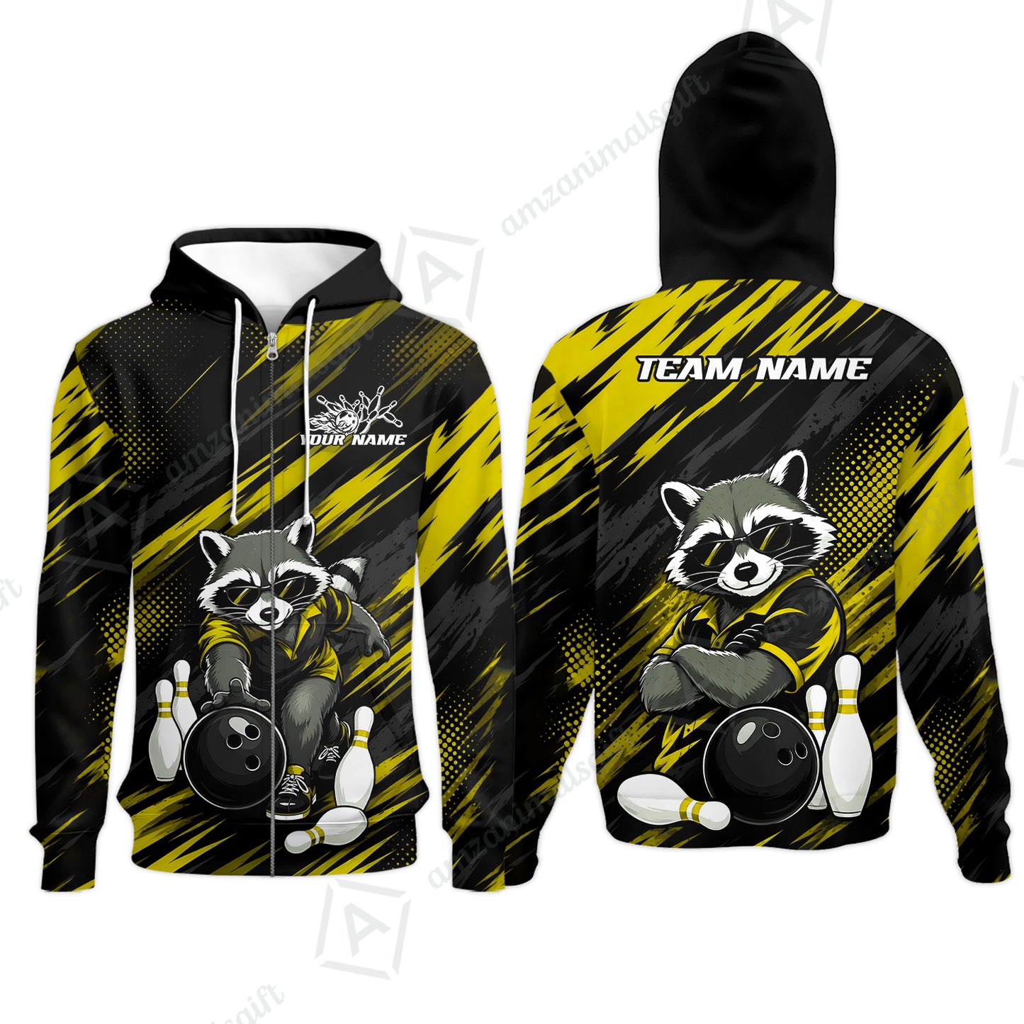 Zip Hoodie||Yellow