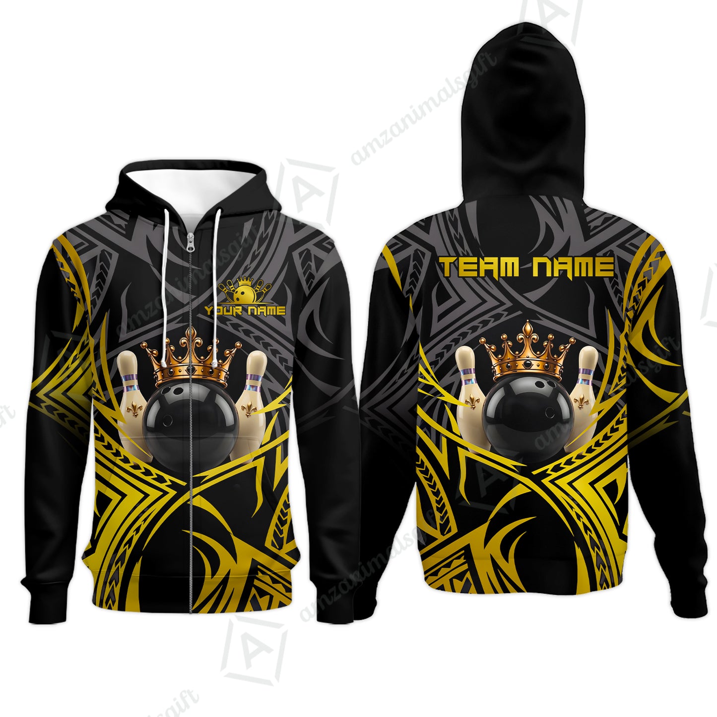 Zip Hoodie||Yellow
