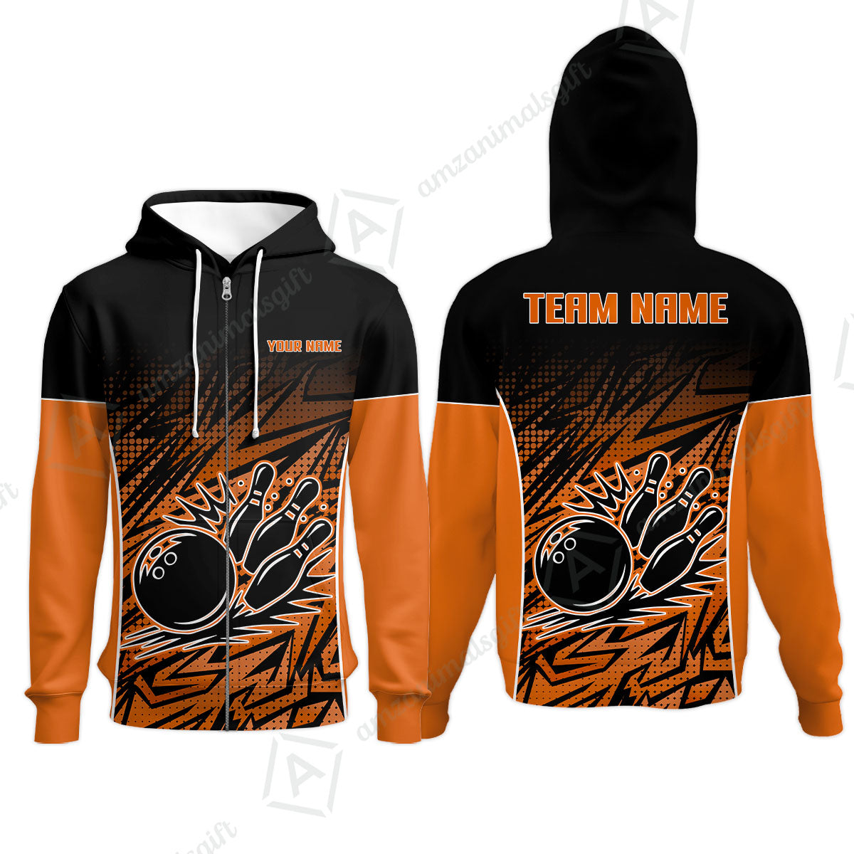 Customized Bowling Unisex Polo Shirt, Abstract Sameless Pattern Color Bowling Uniforms, Personalized Name And Team Name