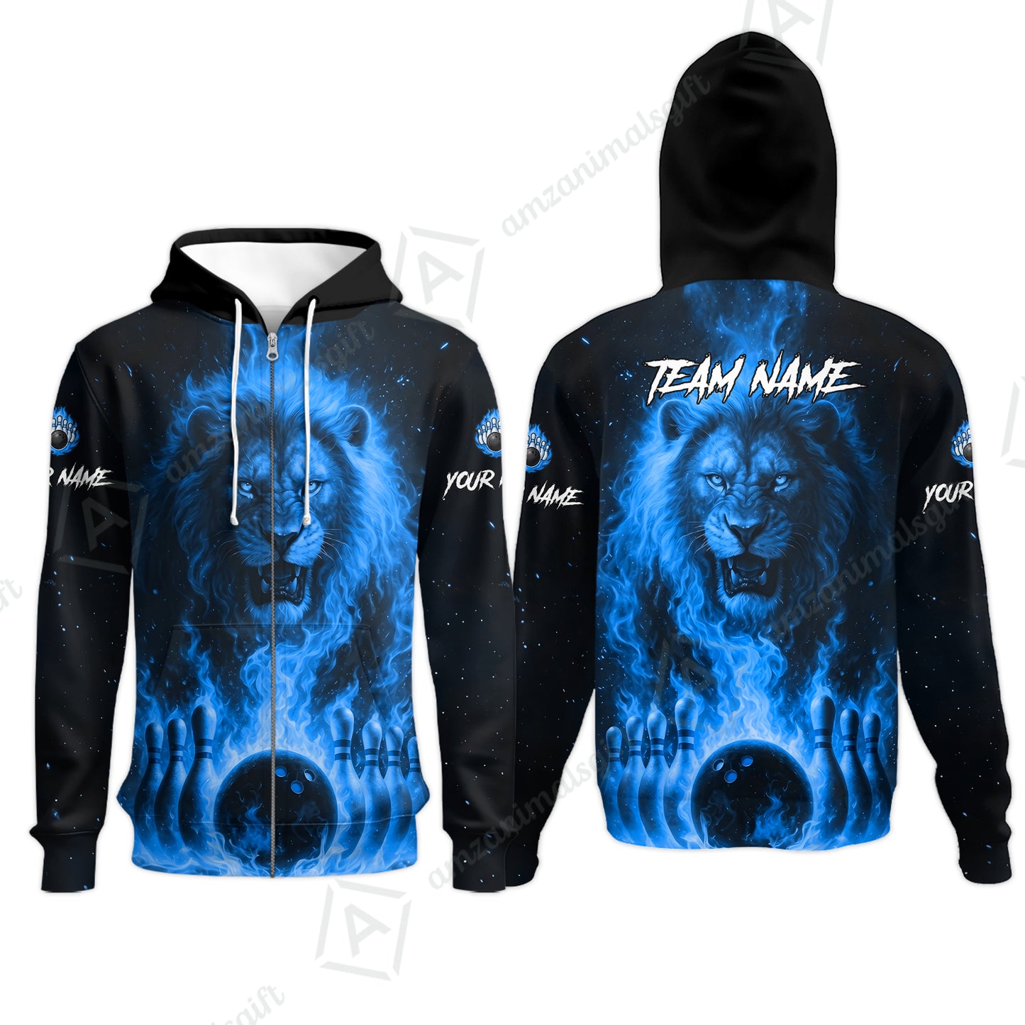 Custom Bowling Jersey Polo Shirt, Bowling Lion Of The Savannah, Custom Bowling Jersey Team Shirt For Players With Name & Team Name