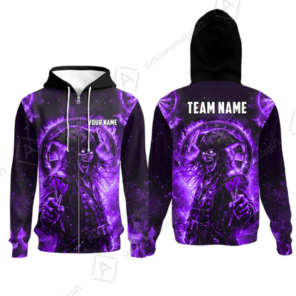 Custom Darts Jersey Polo Shirt, Ghost Pirate, Custom Dart Jersey Team Shirt For Players With Name & Team Name