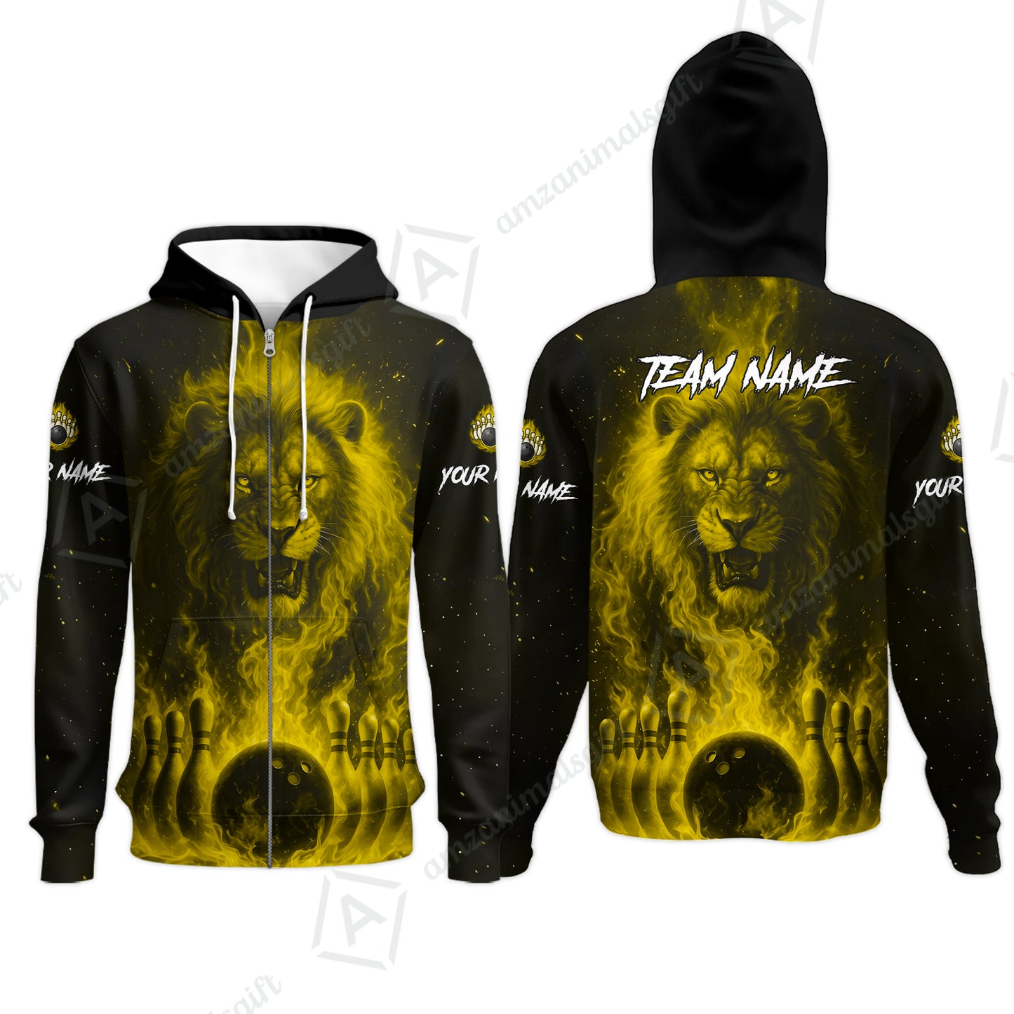 Custom Bowling Jersey Polo Shirt, Bowling Lion Of The Savannah, Custom Bowling Jersey Team Shirt For Players With Name & Team Name