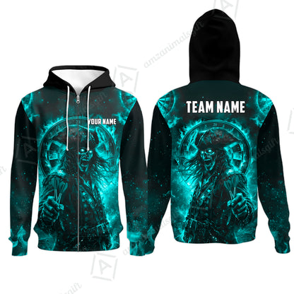 Custom Darts Jersey Polo Shirt, Ghost Pirate, Custom Dart Jersey Team Shirt For Players With Name & Team Name