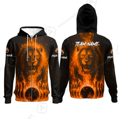 Custom Bowling Jersey Polo Shirt, Bowling Lion Of The Savannah, Custom Bowling Jersey Team Shirt For Players With Name & Team Name
