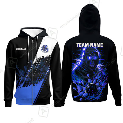Custom Bowling Jersey Polo Shirt, Glow Reaper Bowling Custom Bowling Jersey Team Shirt For Players With Name & Team Name