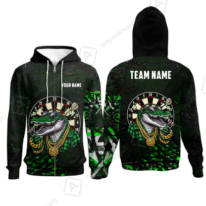 Custom Darts Team Jersey, Personalized Alligator Dart Jersey Shirt For Players With Name & Team Name