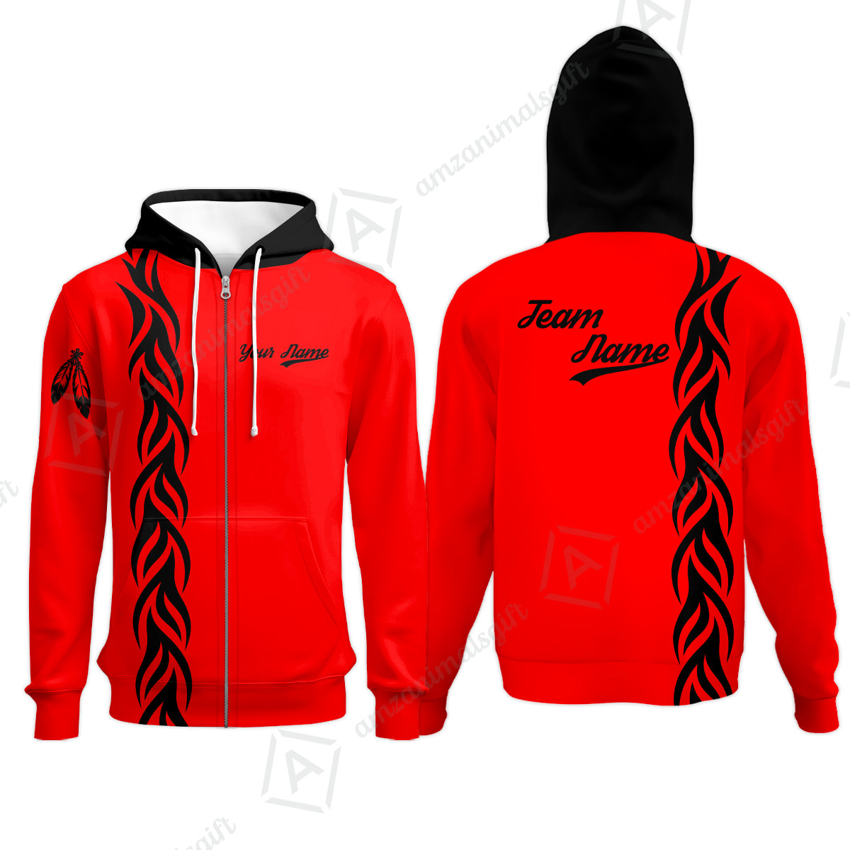 Zip Hoodie||Feather