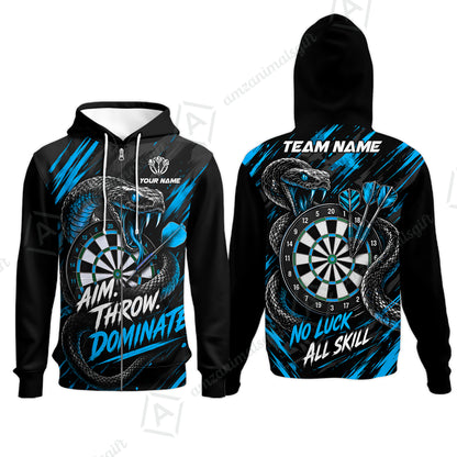 Customized Darts Team Jersey, Personalized Snake Darts Abstract Background Polo Shirt For Players With Name & Team Name