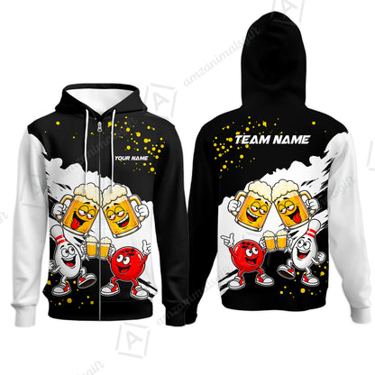 Zip Hoodie||Black