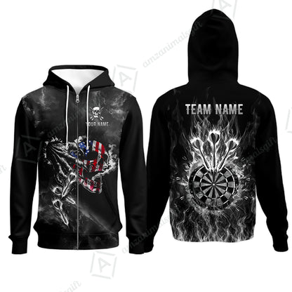Zip Hoodie||Black