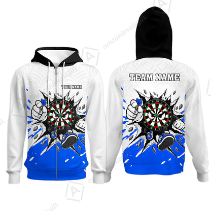 Zip Hoodie||Blue