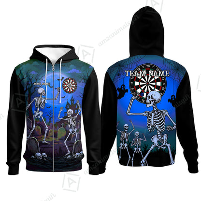 Zip Hoodie||Blue