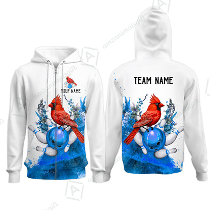 Zip Hoodie||Blue