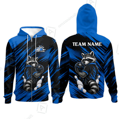 Zip Hoodie||Blue