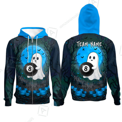 Zip Hoodie||Blue