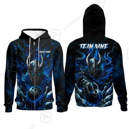 Zip Hoodie||Blue
