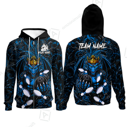 Zip Hoodie||Blue