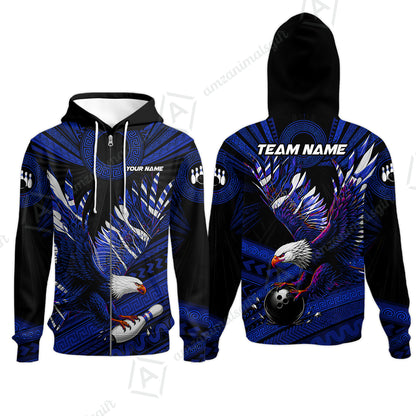 Zip Hoodie||Blue
