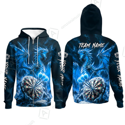 Zip Hoodie||Blue