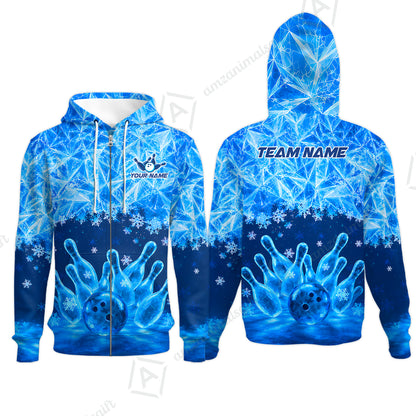 Zip Hoodie||Blue