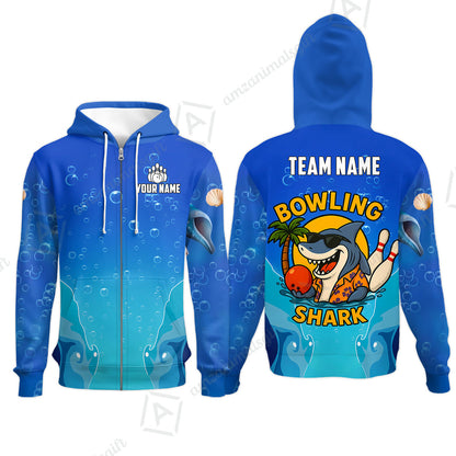 Zip Hoodie||Blue
