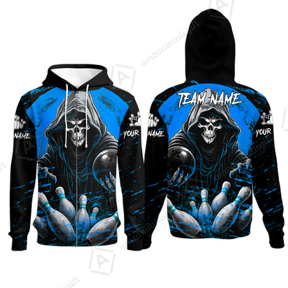 Zip Hoodie||Blue