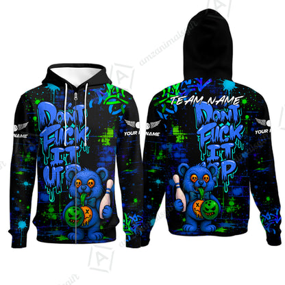Zip Hoodie||Blue