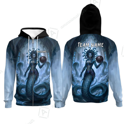 Zip Hoodie||Blue