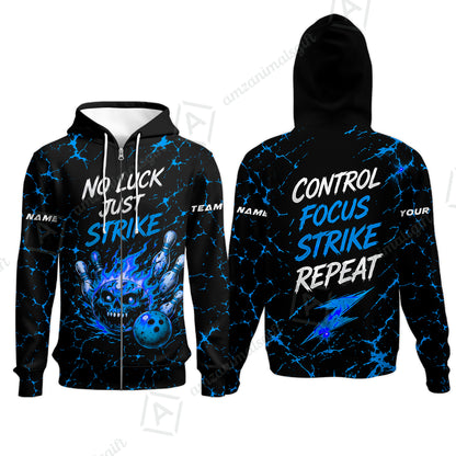 Zip Hoodie||Blue