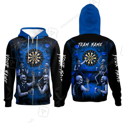 Zip Hoodie||Blue