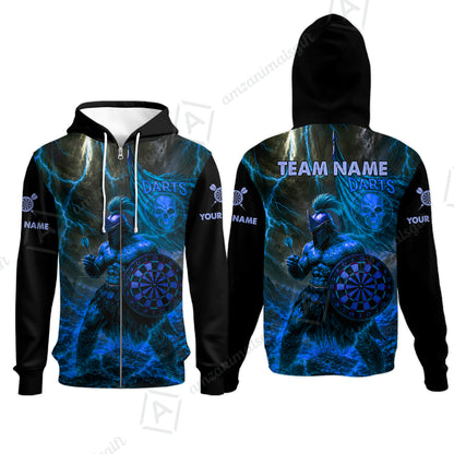 Zip Hoodie||Blue