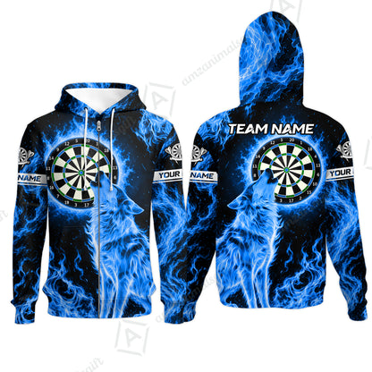 Zip Hoodie||Blue