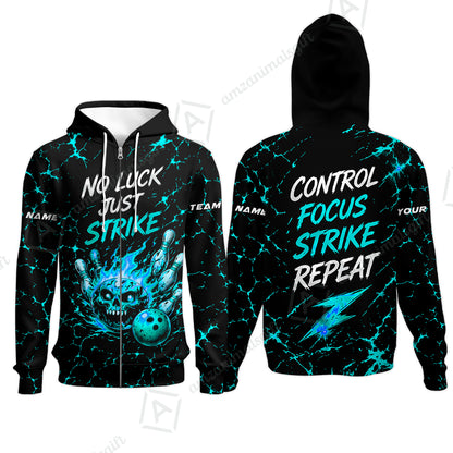 Zip Hoodie||Cyan