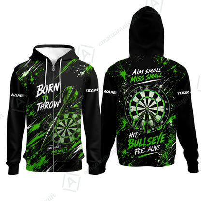 Zip Hoodie||Green