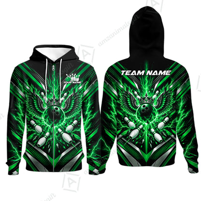Zip Hoodie||Green