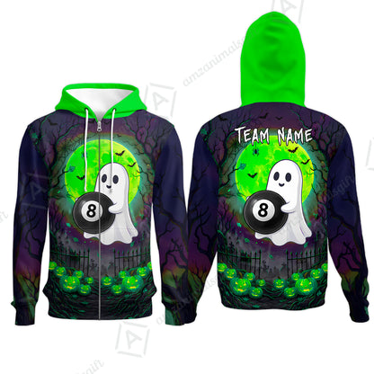 Zip Hoodie||Green