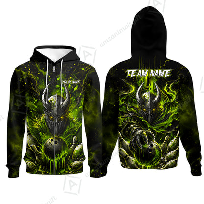 Zip Hoodie||Green