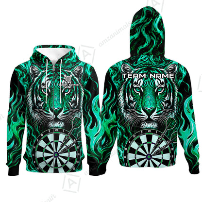 Zip Hoodie||Green